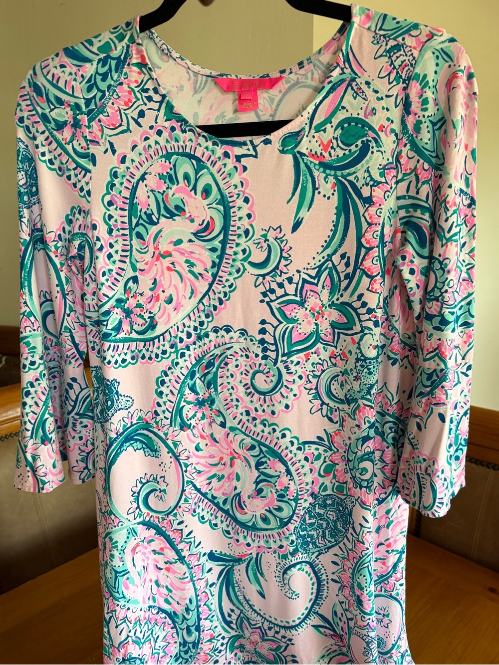 Lilly Pulitzer Pink Tunic Dress with Teal & Mint Accents